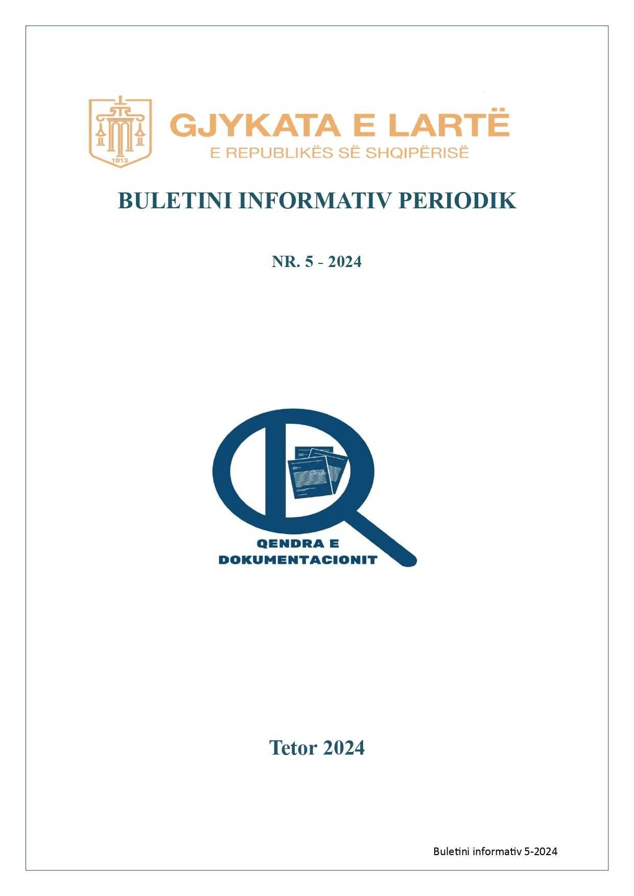 Buletini informativ elektronik nr. 5 - 2024