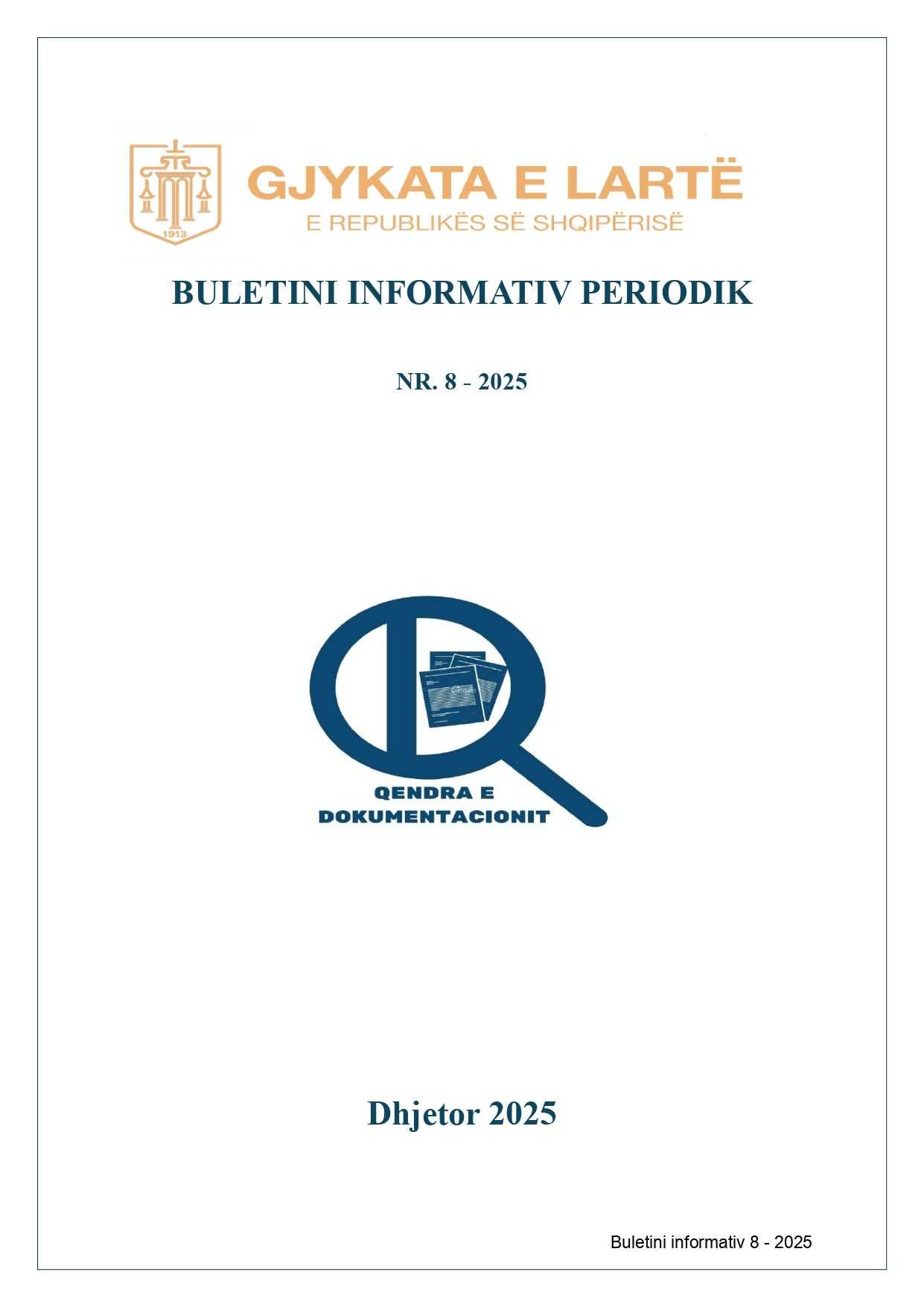 BULETINI INFORMATIV PERIODIK NR.8 - 2025